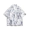 Camisa floral de gola cubana tailandesa unissex solta retrô férias havaianas soltas praia camisa de manga curta para casal