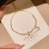 Pulsera de Estrella de Ocho Puntas con Perlas Estilo Francés de Lujo Ligero para Mujer, Gama Alta, Versátil, Diseño de Nicho, Joyería Retro