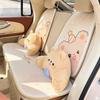 Reposacabezas y Soporte Lumbar de Oso de Dibujos Animados para Coche, Cómodo Cojín Lumbar para Coche, Cojín Creativo y Lindo para Coche, Adecuado para Todas las Estaciones