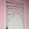 Cortina de Puerta Culomi de Nubes Corazón de Niña Sin Taladro Habitación Infantil Dormitorio Colgante Cama Superior e Inferior Cortina de Cama Pasillo Decoración