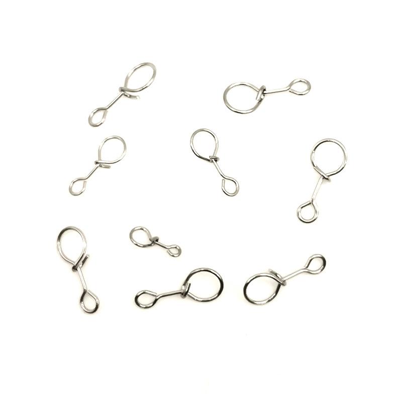 不锈钢飞蝇钩别针钓鱼8字环路亚别针连接器飞蝇钩别针跨境专供