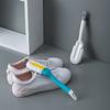 Cepillo para zapatos de piel suave con mango largo, cepillo doméstico para limpiar zapatos sin dañarlos, cepillo multifuncional de espuma suave para lavar zapatillas.