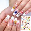 Adesivos de Folha de Bordo Fornecimento Transfronteiriço Adesivos para Unhas 12 Estilos Conjunto de Adesivos para Unhas Companheiro de Esmalte em Gel de Ação de Graças