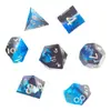 Dados de Resina Jogo de Mesa DND Dungeons & Dragons COC Roleplaying TRPG Cthulhu Poliédricos D4-D20 Conjunto de 7 Peças