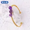 Pulsera de Piedra Rodante de Piedra Cruda de Cristal Natural Transfronteriza Pulsera de Seda de Piedra Natural Decoración de Pulsera de Joyería de Cristal Venta al por Mayor