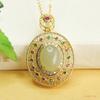 Aiyu Jade Hetian Natural Colgante Agua Clara Joyería de Jade Collar Estilo Étnico Venta al por Mayor Dropshipping S4051714L