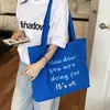 Bolso de Hombro Simple con Estampado de Letras Estilo Coreano para Mujer 2026 Verano Nuevo Bolso Tote de Tela de Nylon de Gran Capacidad de Secado Rápido