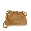 2025 Nueva Bolsa de Basura Tejida Esmerilada Bolsa de Viajero de Gran Capacidad Versátil Bolso Cruzado de Hombro de Cuero Genuino Bolso Tejido para Mujer