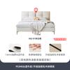 Cama de Cuero Jihe Lujo Ligero Simple Nórdico ins Estilo Crema Capa Superior Cuero Vacuno Cama de Boda Moderna Doble Dormitorio Principal Cama Grande