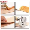 Herramientas de Cuero Hechas a Mano DIY Rodillo Rodillo de Borde Prensador de Bordes Mango de Madera Rodillo Rodillo para Pegar Cuero Tamaño Pequeño