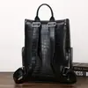 Mochila para Hombre con Patrón de Vientre de Cocodrilo, Mochila de Gran Capacidad, Bolso para Hombre, Tendencia Esencial para Viajes de Negocios, Estilo Minimalista Urbano