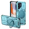 Nova capa de celular Samsung A57 para comércio exterior, com design de airbag absorvente de choque, suporte giratório e proteção completa da lente