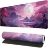 Popular alfombrilla de ratón de alta venta transfronteriza con líneas de olas oceánicas, extragrande, resistente a la suciedad, engrosada, con borde bloqueado para teclado y escritorio de oficina