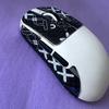 Aplicable a Logitech VAN F1 VXE R1 Dragonfly f1 r1 patrón cruzado de piel de lagarto pegatinas antideslizantes para ratón pegatinas antisudor
