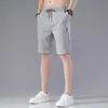 Pantalones Versátiles de Estilo Business Casual, Color Sólido, Clásico, Simple, Moderno, Holgado, Cómodo, Transpirable, Seda de Hielo, Pantalones Rectos Transpirables para Hombre