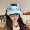 Sombrero Gorra de Rana Linda de Ojos Grandes Estilo Nuevo para Mujer, Sombrero de Sol para Exteriores de Verano, Sombrero Lindo Estilo Ins que Hace que la Cara Parezca Más Pequeña