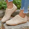 Zapatos de Mujer de Talla Grande Estilo Europeo y Americano Nuevos para la Primavera 2026, Zapatos Casuales Planos Ligeros y Cómodos, Zapatos de Mujer Versátiles con Cordones