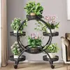 Suporte de Flores para Sala de Estar, de Chão, Móvel com Rodas, Suporte de Vasos de Flores de Múltiplos Andares em Ferro para Plantas Verdes, Suporte de Flores para Varanda para Uso Doméstico