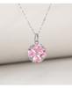 Colar de flor de cerejeira em prata de lei s925 Damila feminino online vermelho ins estilo coreano fresco terno de colar de trevo com zircônia