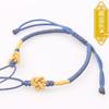 Pulsera semiacabada de joyería de oro duro con cuentas de transferencia hechas a mano para hombres y mujeres sin cuerda tejida a mano, fabricantes al por mayor