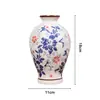 Nuevo Jarrón Pequeño Retro de Porcelana Azul y Blanca Estilo Chino Cerámica Arreglo Floral Decoración para Sala de Estar Adorno Jarrón de Flores