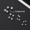 Moda OL Venta Caliente Pendientes de Bola de Cerámica Blanda con Diamantes Completos Estilo Nuevo Lujo Ligero Alta Calidad Clavo de Oreja Perforaciones de Oreja Pendientes de Rosca