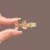 Pinza para el pelo de lazo de cristal súper de hada dulce para mujer con flequillo, accesorio para el pelo de pinza de pico de pato