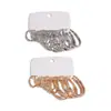 Juego de Dieciséis Piezas de Aretes Redondos Geométricos Metálicos Retorcidos Estilo Europeo y Americano, Simples y Versátiles, Ecológicos, Aretes de Gama Alta