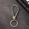 Llavero de cuerda de cuero creativo nuevo, cuerda tejida, colgante para coche, cuerda de color para llaves, actividades, regalo pequeño, joyería al por mayor