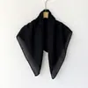Bufanda Cuadrada Sencilla y Elegante de Color Sólido para Primavera-Verano Estilo 70s, Bufanda de Terciopelo con Patrón de Espiga, Bufanda de Cuello Versátil de Alta Gama, Pañuelo para la Cabeza de Algodón y Lino