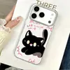 Funda linda de gato asustado para teléfono para Apple 17 Pro Max, Nuevo modelo popular para mujer, 17 Pro Agujero grande Borde suave 1