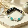 Collar para perro de cristal para mascotas, piedra ojo de tigre natural y cuenta de amazonita, un collar de gato de lujo y alta gama