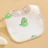 Babero impermeable de algodón en forma de U para bebé, toalla de saliva de gasa para niños Clase A para niños y niñas, fabricantes de baberos para comer para bebés al por mayor