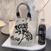 Bolsa de Mão Tricotada Estilo Novo Japonês e Coreano Portátil Trabalho Passeio Grande Capacidade Tote Pequena Bolsa Quadrada