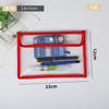 Bolsa de Papelería para Documentos Simple Personalizada con Impresión UV, Bolsa de Plástico con Broche de Costura de PVC Transparente, Estuche de Colores para Bolígrafos, Fábrica de Bolsas de Embalaje