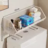 Estante encima del inodoro en el baño, estante de almacenamiento para papel higiénico, estante de almacenamiento para suministros de baño e inodoro, solución de almacenamiento