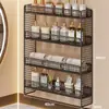 Prateleira de armazenamento para banheiro, cesta suspensa para cosméticos, caixa de armazenamento multicamadas para a parede, cesta de armazenamento de parede para trás da porta do banheiro