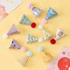 Coreano ins Estilo Retro Decoração Do Bolo Dos Desenhos Animados Bonito Urso Fur Ball Mini Aniversário Chapéu Plug-in Cartão