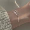 Corea del Sur estrella coreana ins pulsera de doble anillo retorcido pulsera de círculo de doble anillo geométrica de personalidad una generación de punto escénico de cabello