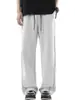 Pantalones Deportivos para Hombre Estilo Americano Otoño Modernos Holgados Versátiles Rayados Patchwork Pierna Recta Casual Deportivos Pierna Ancha Caída Pantalones Largos
