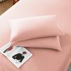 Fronhas de Algodão Lavado de Cor Sólida Simples, Conjunto de Duas, Fronhas de Cama 48Cmx74Cm, Capa para Enchimento de Almofada 2