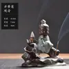 Exquisito Quemador de Incienso de Reflujo de Horno Ge Transfronterizo, Quemador de Aromaterapia de Cerámica de Arcilla Púrpura, Regalo Creativo para Ceremonia del Té en Casa, Adorno de Torre con Estética Zen