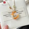 Pingente Colorido de Ágata Tipo Gelo Natural Ano da Colheita Charme Calcedônia Mordida de Doce Buda Sorridente Colar de Jade Pingente de Clavícula