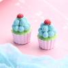 Nuevo llavero con pegatina para refrigerador de cupcakes de resina con comida grande, accesorios de bricolaje, mini adornos de cocina
