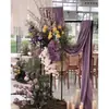 Tejido de punto elástico de seda lechosa color champaña claro para cortinas de techo de bodas, manteles y fondos de escenas de bodas.