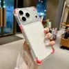 Adecuado para iPhone 18 Pro Max, funda de teléfono transparente con bloqueo de color en las cuatro esquinas anticaídas, cubierta de protección completa para Apple 17, 16