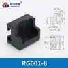 Pieza de Fijación de Barra de Bloqueo Rg001-1-2-3-4-5-6 Plástico Nylon Negro Accesorio de Barra de Conexión para Caja de Distribución Rittal