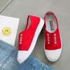 Zapatos de Lona de Caña Baja Nuevos 2025 Zapatos Planos Casuales para Estudiantes Zapatos de Mujer Slip-On Zapatos Perezosos Zapatos Blancos Dropshipping