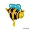 Comercio exterior al por mayor Mini tamaño pequeño dinosaurio globo de aluminio animal marino mini rosa tapón para pastel globo de coche