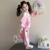 Conjunto de Ropa para Niña Primavera y Otoño 2026 Estilo Nuevo Ropa de Otoño para Bebé Sudadera Linda de Gato Conjunto de Dos Piezas para Niñas Pequeñas